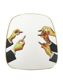 Espejo de pared de diseño Lipsticks, Espejo: cristal, Parte trasera: tablero de fibras de dens, Manos con pintabios, An 54 x Al 59 cm