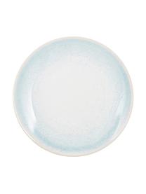 Assiettes plates en porcelaine Amalia, 2 pièces, Porcelaine, Bleu ciel, blanc crème, Ø 25 cm
