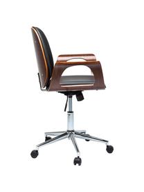 Chaise de bureau en cuir synthétique Patron, hauteur ajustable, Cuir synthétique noir, larg. 67 x prof. 56 cm