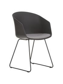 Židle s područkami s podsedákem Bogart, 2 ks, Černá, Š 51 cm, H 52 cm