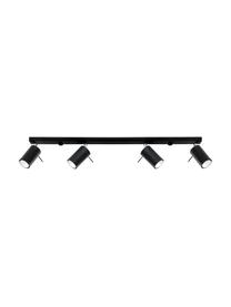 Spot plafond Etna, Noir, larg. 81 x haut. 16 cm