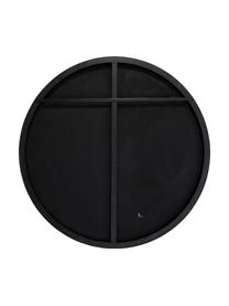 Ronde wandspiegel Complete met zwarte houten lijst, Lijst: gelakt MDF, Zwart, Ø 110 x D 4 cm