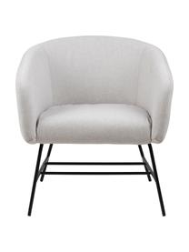 Cocktailsessel Ramsey, Bezug: Polyester Der hochwertige, Beine: Metall, pulverbeschichtet, Webstoff Hellgrau, B 72 x T 67 cm
