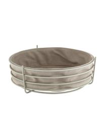 Cesta per pane con panno estraibile Gola, Beige, Ø 26 x Alt. 8 cm
