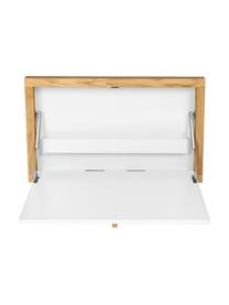 Wand-Schreibtisch Brenta, ausklappbar, Korpus: Mitteldichte Holzfaserpla, Weiß, Hellbraun, B 74 x H 44 cm
