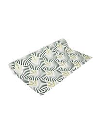 Papel pintado Luxus Geometric Art, Tejido no tejido, Blanco, verde, verde oscuro, dorado, An 52 x Al 1005 cm