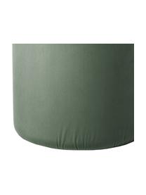 Fluwelen poef Daisy, Bekleding: fluweel (polyester), Frame: multiplex, Fluweel groen, Ø 38 x H 45 cm