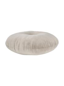 Cuscino rotondo in velluto beige Monet, Rivestimento: velluto 100 % poliestere,, Beige, Ø 40 cm