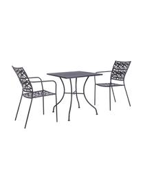 Krzesło ogrodowe z metalu Kelsie, Metal malowany proszkowo, Szary, S 55 x G 54 cm