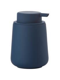 Dispenser sapone in porcellana Nova One, Contenitore: porcellana, Blu, Ø 8 x Alt. 12 cm