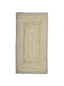 Ręcznie wykonany dywan z juty Shanta, 100% juta, Beżowy, szary, S 80 x D 150 cm (Rozmiar XS)