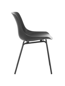 Chaise moderne noire Joe, 2 pièces, Noir, larg. 46 x prof. 53 cm
