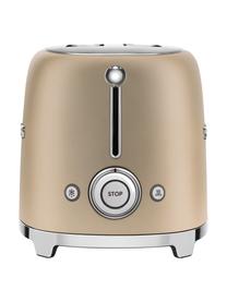 Kompakt Toaster 50's Style, Edelstahl, lackiert, Champagnerfarben, matt, B 31 x T 20 cm