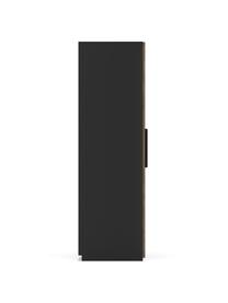 Armoire modulaire à portes battantes Leon, largeur 250 cm, plusieurs variantes, Aspect bois de noyer, noir, Premium Interior, hauteur 236 cm