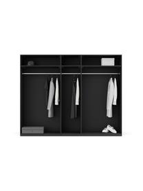 Modularer Drehtürenschrank Simone, 250 cm Breite, mehrere Varianten, Korpus: Spanplatte, FSC-zertifizi, Walnussholz-Optik, Schwarz, Classic Interior, B 250 x H 236 cm