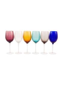 Copas de vino Shiraz, 6 uds., Vidrio, Multicolor, Ø 7 x Al 23 cm, 300 ml