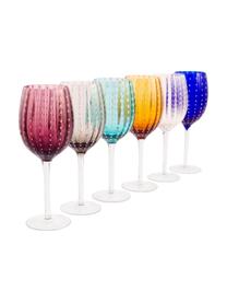 Komplet kieliszków do wina Shiraz, 6 elem., Szkło, Wielobarwny, Ø 7 x W 23 cm, 300 ml