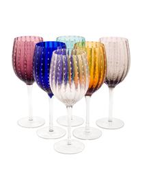 Weingläser Shiraz, 6er-Set, Glas, Bunt, Ø 7 x H 23 cm, 300 ml