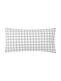 Dwustronna poszewka na poduszkę z bawełny Enna, Biały, czarny, S 40 x D 80 cm