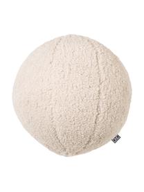 Handgemachtes Teddy-Kissen Palla in Ballform, mit Inlett, Bezug: 100% Polyester, Cremefarben, Ø 30 cm