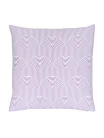 Katoenen kussenhoes Arc in lila/wit, 100% katoen, Lila, B 45 x L 45 cm