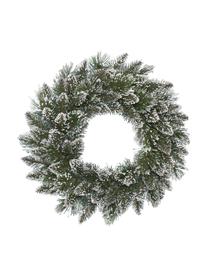 Weihnachtskranz Finley Ø 50 cm, Kunststoff, Grün, Weiß, Ø 50 x H 15 cm