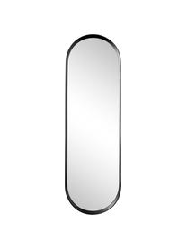 Oválné nástěnné zrcadlo s hliníkovým rámem Norm, Černá, Š 40 cm, V 130 cm
