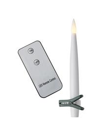 Batteriebetriebene LED-Kerzen Zoe 11-tlg., warmweiß, Kunststoff, Weiß, Grün, B 2 x H 16 cm