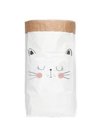 Aufbewahrungstüte Cat, Recyceltes Papier, Weiß, Schwarz, Rosa, B 60 x H 90 cm