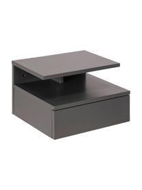 Table de chevet murale avec tiroir Ashlan, MDF (panneau de fibres à densité moyenne), laqué, Gris, larg. 35 x haut. 23 cm