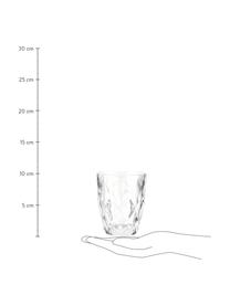 Waterglazen Colorado met structuurpatroon, 4 stuks, Glas, Transparant, Ø 8 x H 10 cm