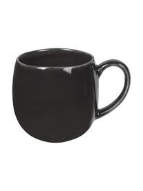 Ręcznie wykonana filiżanka Nordic Coal, 2 szt., Kamionka, Antracytowy, Ø 9 x W 10 cm, 450 ml