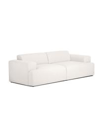 Divano 3 posti Melva, Rivestimento: 100% poliestre Con 35.000, Struttura: legno di pino massiccio, , Piedini: plastica, Tessuto greige, Larg. 238 x Prof. 101 cm