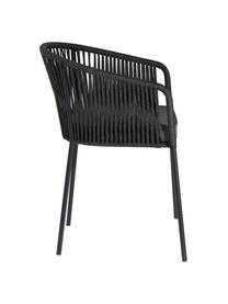 Chaise de jardin Yanet, Noir, larg. 56 x prof. 51 cm