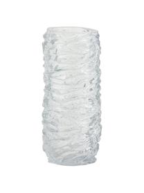 Vase haut en verre à surface structurée Maio, Verre, Transparent, Ø 12 x haut. 28 cm