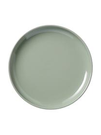 Assiettes à dessert en porcelaine Nessa, 4 pièces, Porcelaine dure de haute qualité, Vert sauge, Ø 19 x haut. 3 cm