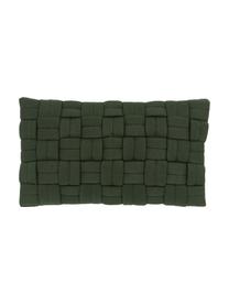 Gewebte Kissenhülle Norman, Dunkelgrün, B 30 x L 50 cm