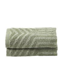 Handdoek Fatu in verschillende formaten, 100% katoen
Middelzware kwaliteit, 470 g/m²

Het in dit product gebruikte materiaal is getest op schadelijke stoffen en gecertificeerd volgens STANDARD 100 door OEKO-TEX®, 3883CIT, CITEVE., Groentinten, XS gastendoekje, B 30 x L 50 cm, 2 stuks