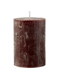 Handgefertigte Stumpenkerze Rustic, Paraffin, Dunkelbraun, Ø 7 x H 10 cm