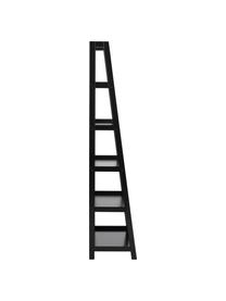 Regał drabinkowy Wally, Płyta pilśniowa średniej gęstości (MDF), lakierowana, Czarny, S 63 x W 180 cm
