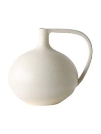 Jarrón de diseño Jar, Gres, Blanco crema, An 18 x Al 20 cm