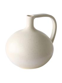 Design-Vase Jar, Steingut, Cremefarben, gesprenkelt, B 18 x H 20 cm