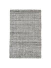 Handgeweven laagpolig vloerkleed Willow, 100% polyester, GRS-gecertificeerd, Grijs, wit, B 120 x L 180 cm (maat S)