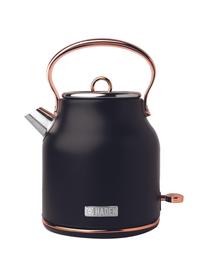 Rychlovarná konvice Heritage, Potažená nerezová ocel, Černá, měděná, Š 24 cm, V 29 cm