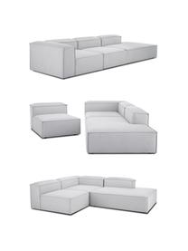 Modulare XL-Ottomane Lennon, Bezug: 100% Polyester Der strapa, Gestell: Massives Kiefernholz, FSC, Füße: Kunststoff, Webstoff Hellgrau, B 357 x T 119 cm, Rückenlehne rechts