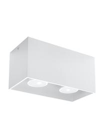 Faretti da soffitto Geo, Lampada: alluminio, Bianco, Larg. 20 x Alt. 10 cm