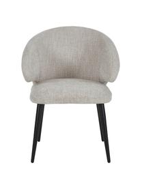 Buklé stolička s opierkami Celia, Svetlosivá, Š 57 x H 62 cm