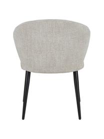 Sedia con braccioli in bouclé Celia, Rivestimento: bouclé (70% poliestere, 2, Gambe: metallo, verniciato a pol, Tessuto bouclé grigio chiaro, Larg. 57 x Prof. 62 cm