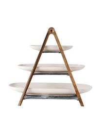 Alzatina con vassoi estraibili Artesano, Legno d'acacia, bianco, Set in varie misure