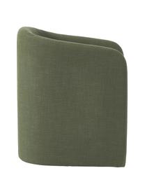 Sillón Mairo, Tapizado: 54% poliéster, 36% viscos, Estructura: madera de pino maciza, Tejido verde bosque, An 68 x F 62 cm
